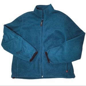 Woolrich unisex outerwear zipper sweater jacket with cinch cords pulls Large